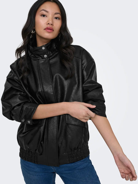 Julia Vegan Leather Bomber- Only - Uforia Muse 