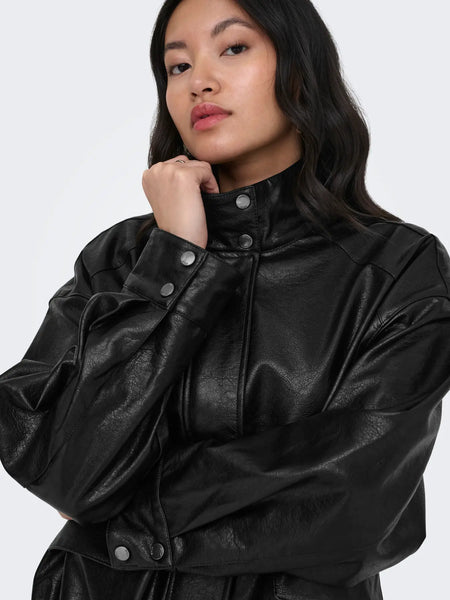 Julia Vegan Leather Bomber- Only - Uforia Muse 