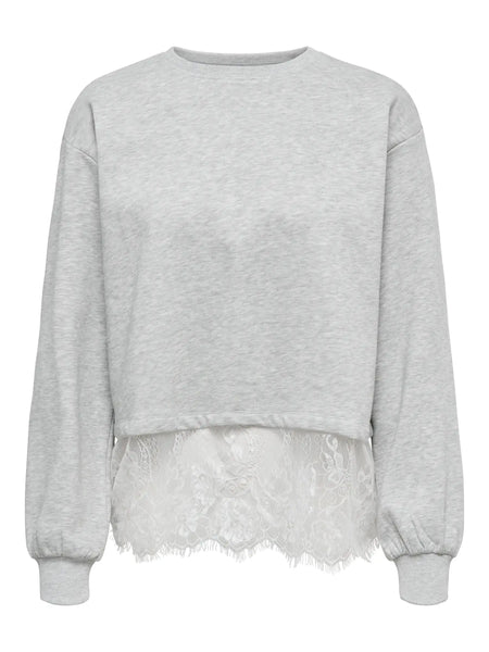 Mimi L/S Lace Sweatshirt- Only
