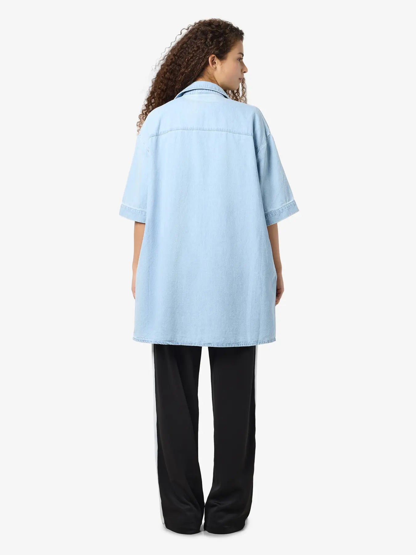 Oversize Denim Shirt Dress- Noisy May