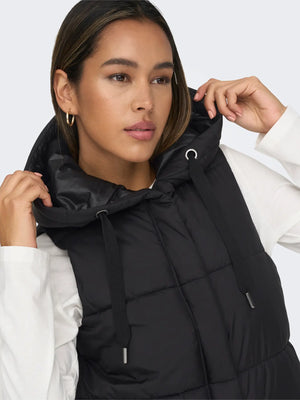 Asta Puffer Vest-Blk- Only