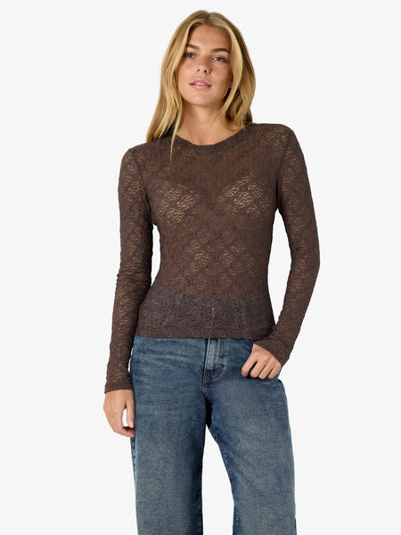 Judith L/S Lace Top- Noisy May