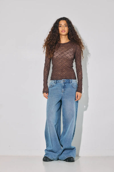 Judith L/S Lace Top- Noisy May