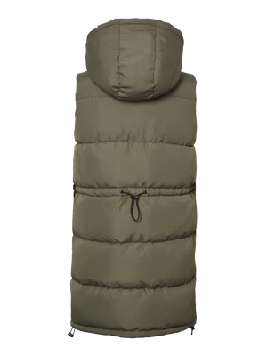 Aurora Hooded Vest-Olive- Noisy May