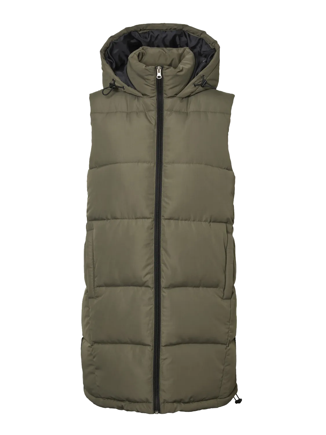 Aurora Hooded Vest-Olive- Noisy May