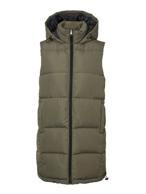 Aurora Hooded Vest-Olive- Noisy May