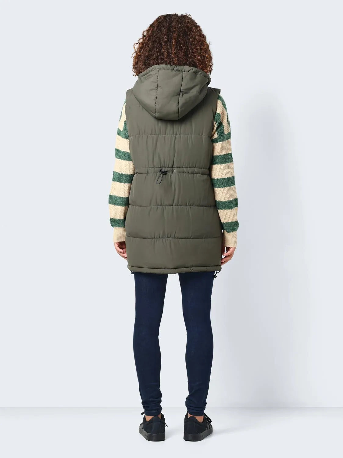 Aurora Hooded Vest-Olive- Noisy May