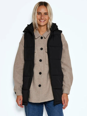 Aurora Hooded Vest- BLK-Noisy May