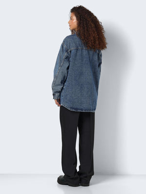 Alva Denim Shirt-Med Blue- Noisy May