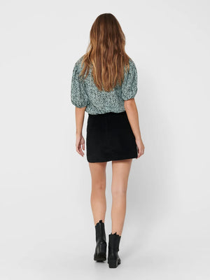 Amazing Cord Skirt-BLK- Only