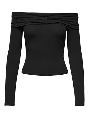 Fayola Off Shoulder L/S Top-BLK-Only