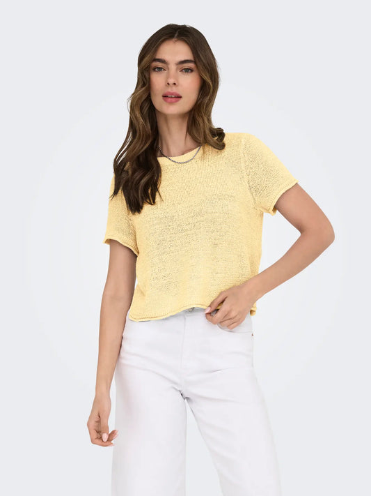 Sunny Knit Pullover-Butter- Only - Uforia Muse 