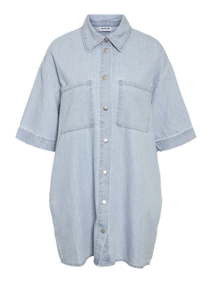 Oversize Denim Shirt Dress- Noisy May