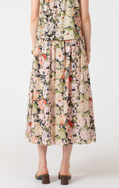 Smocked Waist Midi Skirt - Dex - Uforia Muse 