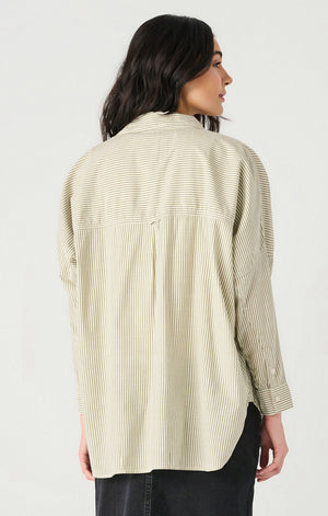 Pinstriped Boyfriend Shirt- Dex