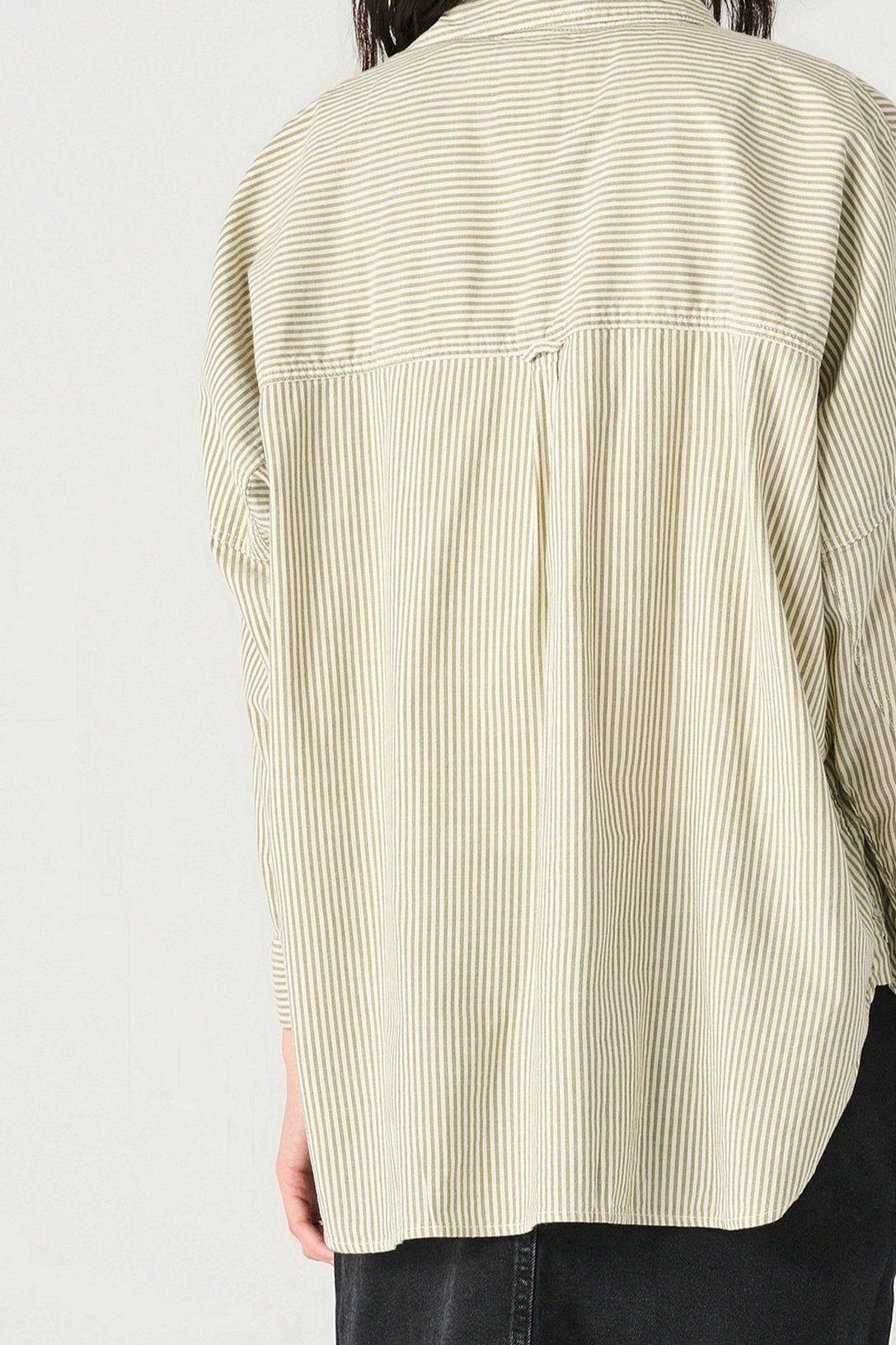 Pinstriped Boyfriend Shirt- Dex