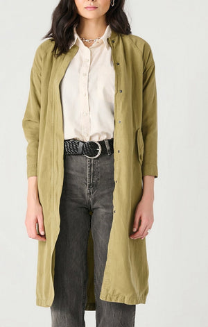 Washed Olive Long Bomber- Dex