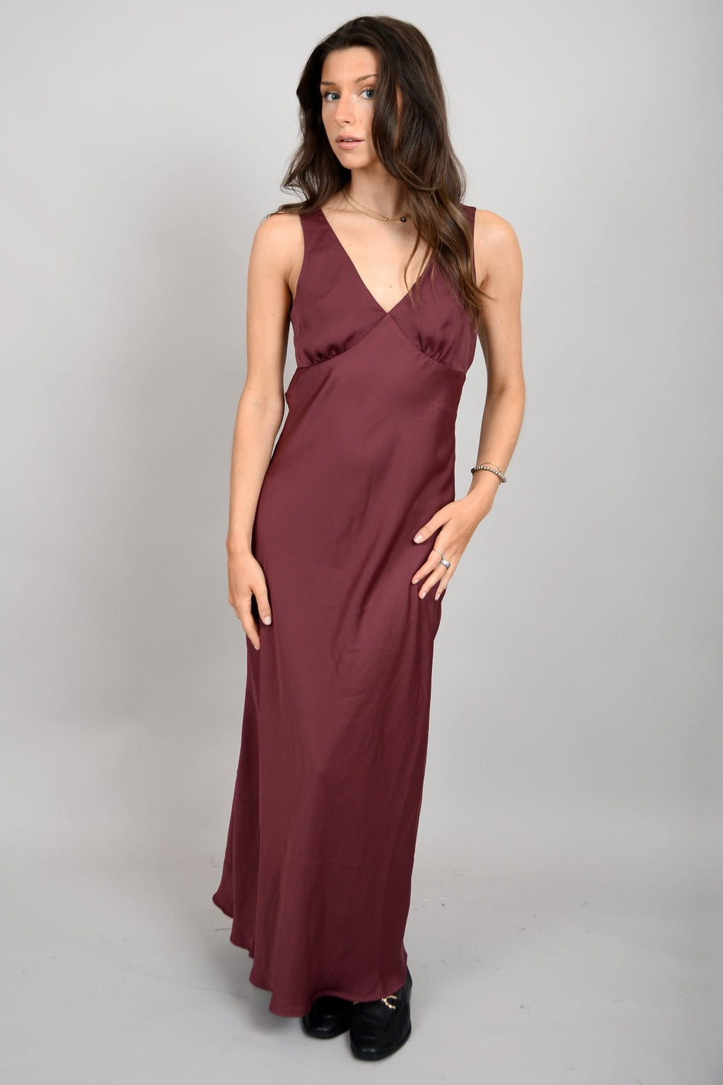 Drimma Maxi Dress-Burgundy-Rd Style