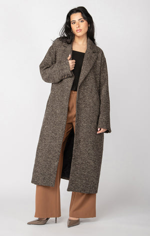 Herringbone Coat Black Tape