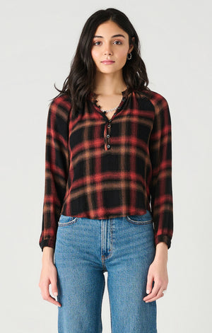 Golden Plaid Blouse- Dex