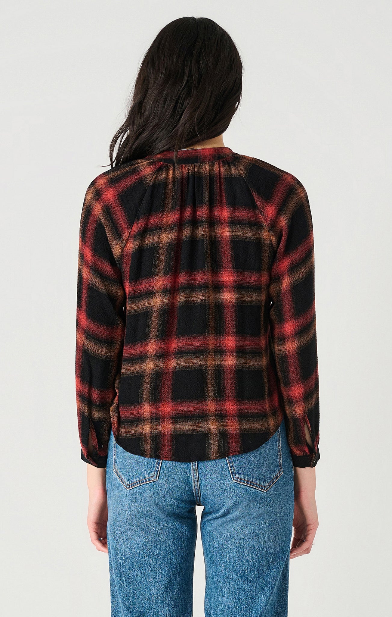 Golden Plaid Blouse- Dex