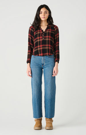 Golden Plaid Blouse- Dex