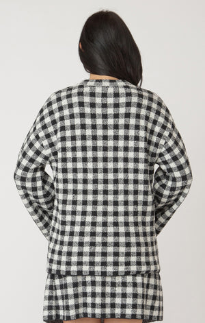 Checked Knit Top- dex