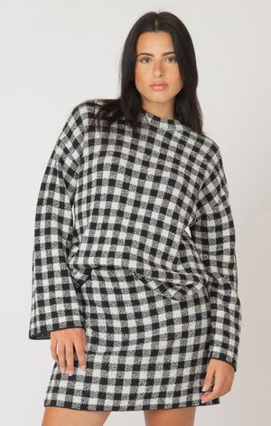 Checked Knit Top- dex