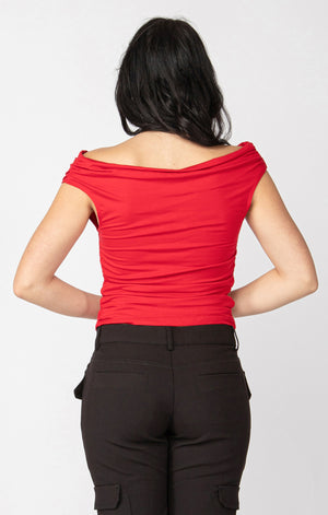 Cherry Draped Top- Dex