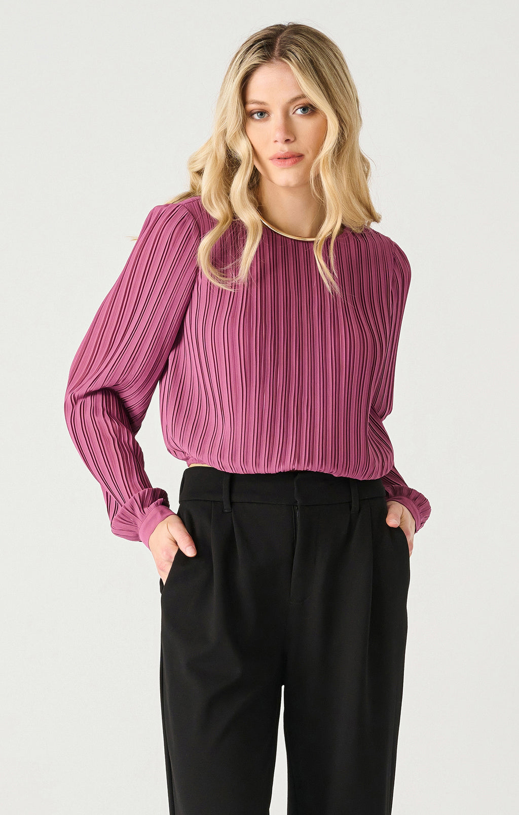 Plum Dream Blouse-Black Tape