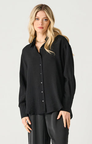 Black Night Collar Blouse- Black Tape