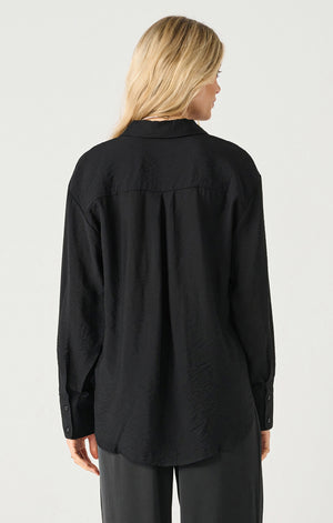 Black Night Collar Blouse- Black Tape