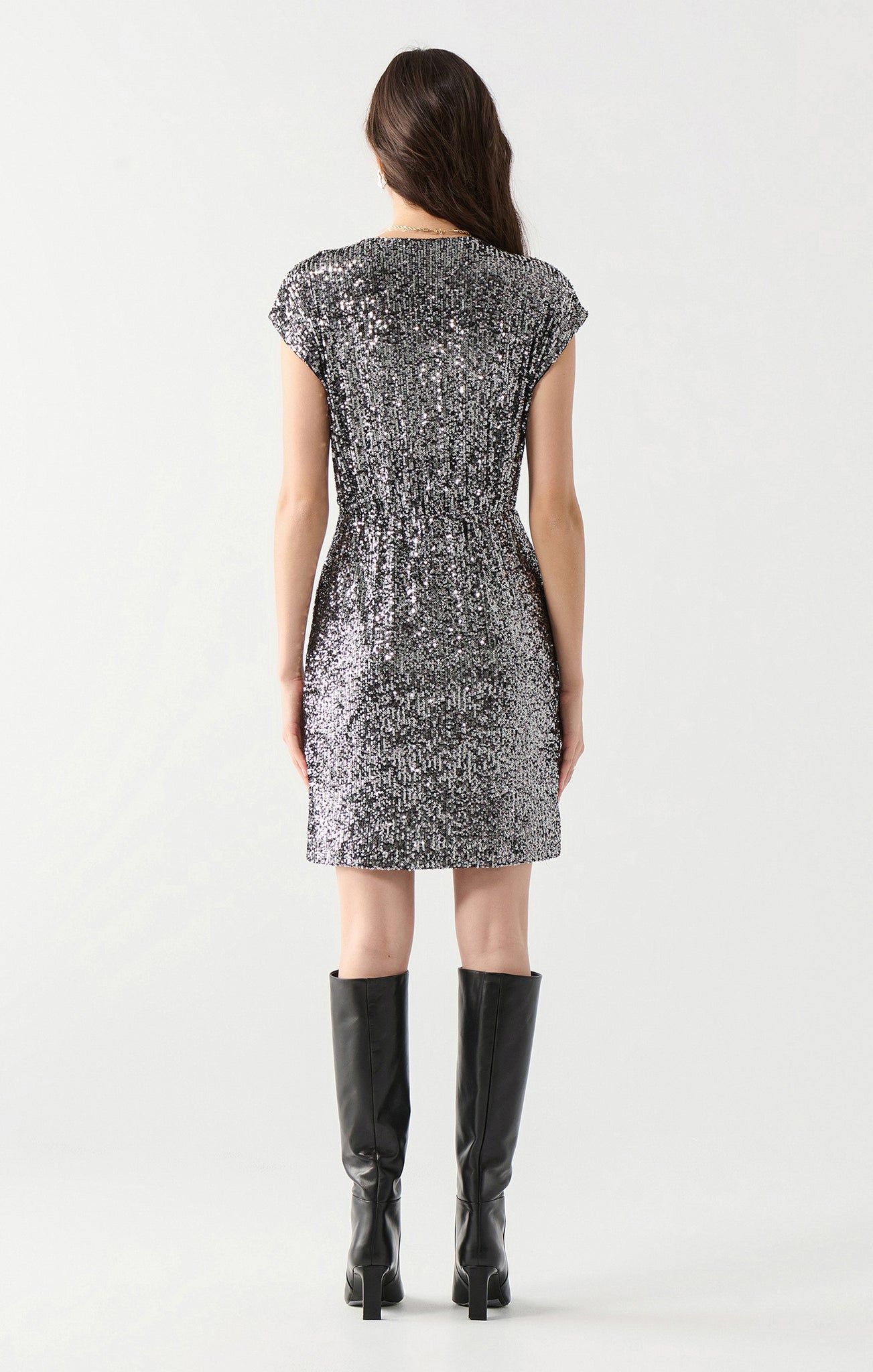 Pewter Sequin Dress- Dex