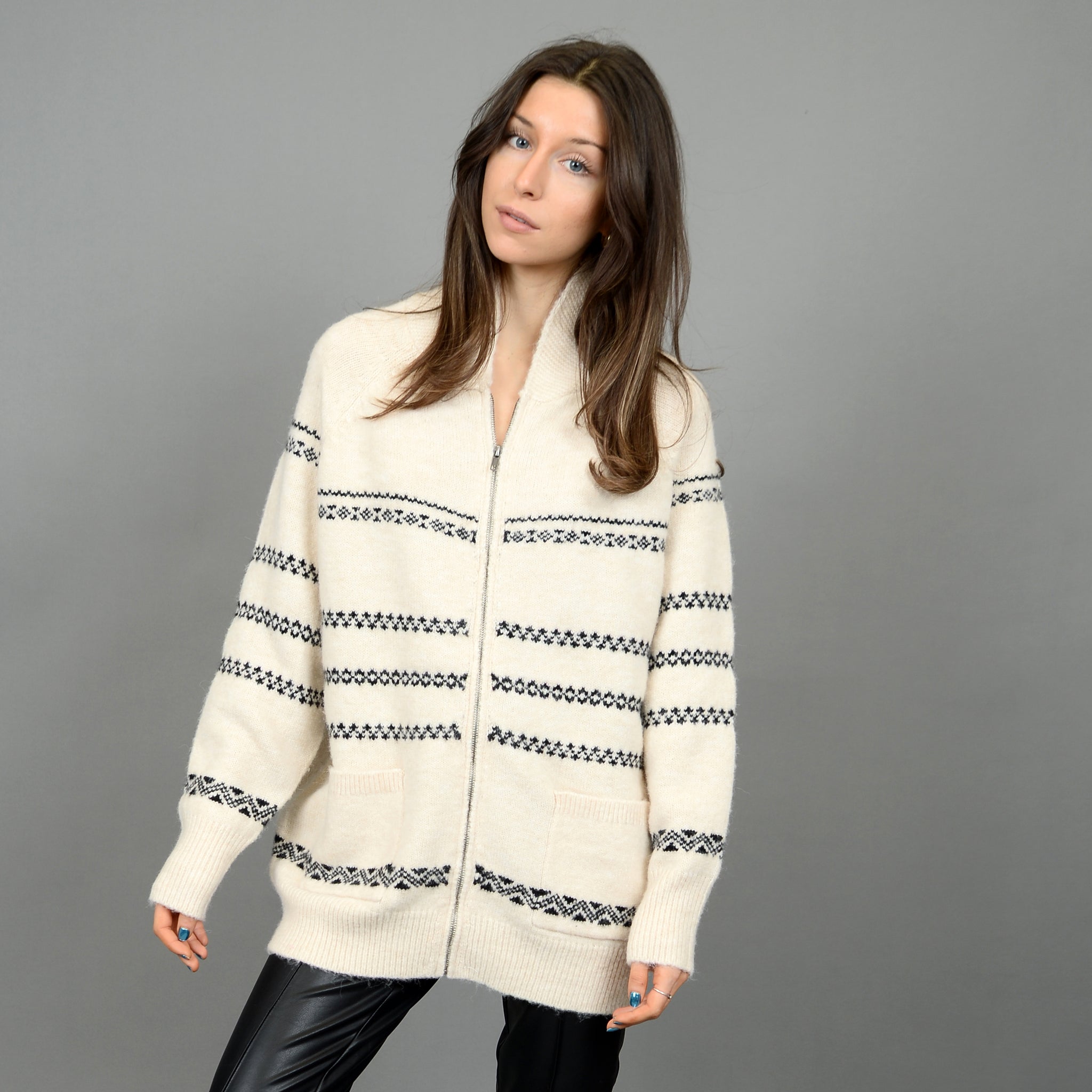 Azima Zip Cardigan- Rd Style