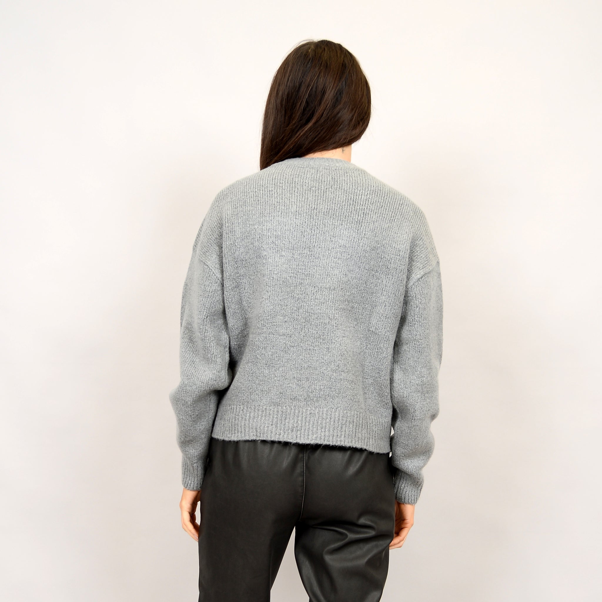 Liselotte Bow Sweater-Grey-Rd Style