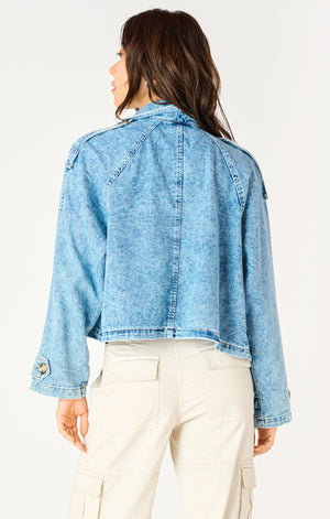 Denim Crop Trench - Dex