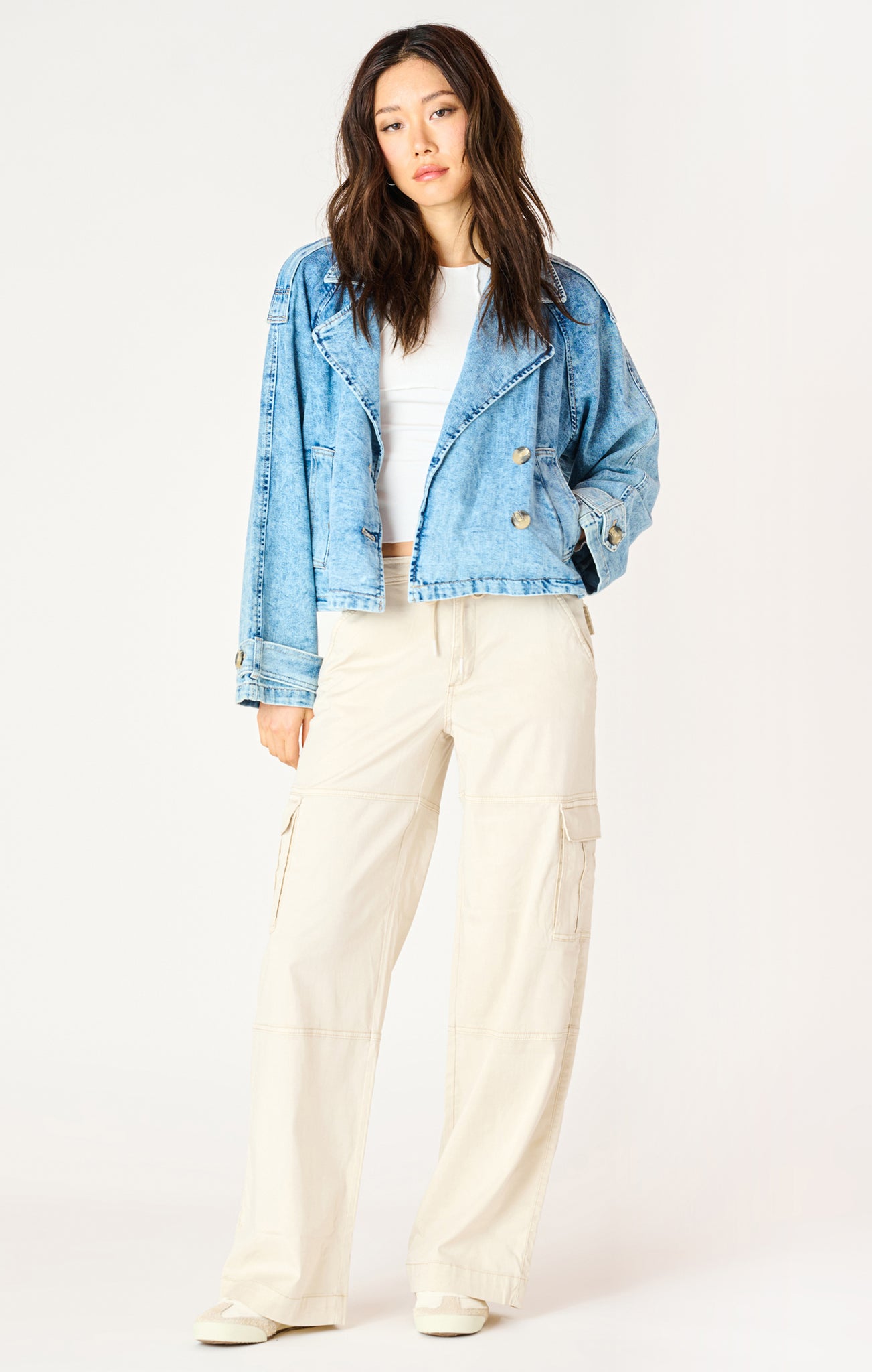 Denim Crop Trench - Dex