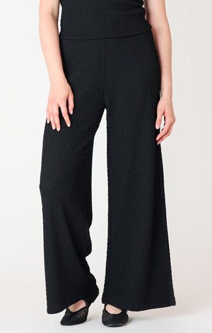 Textured Flowy Wide Leg Pants