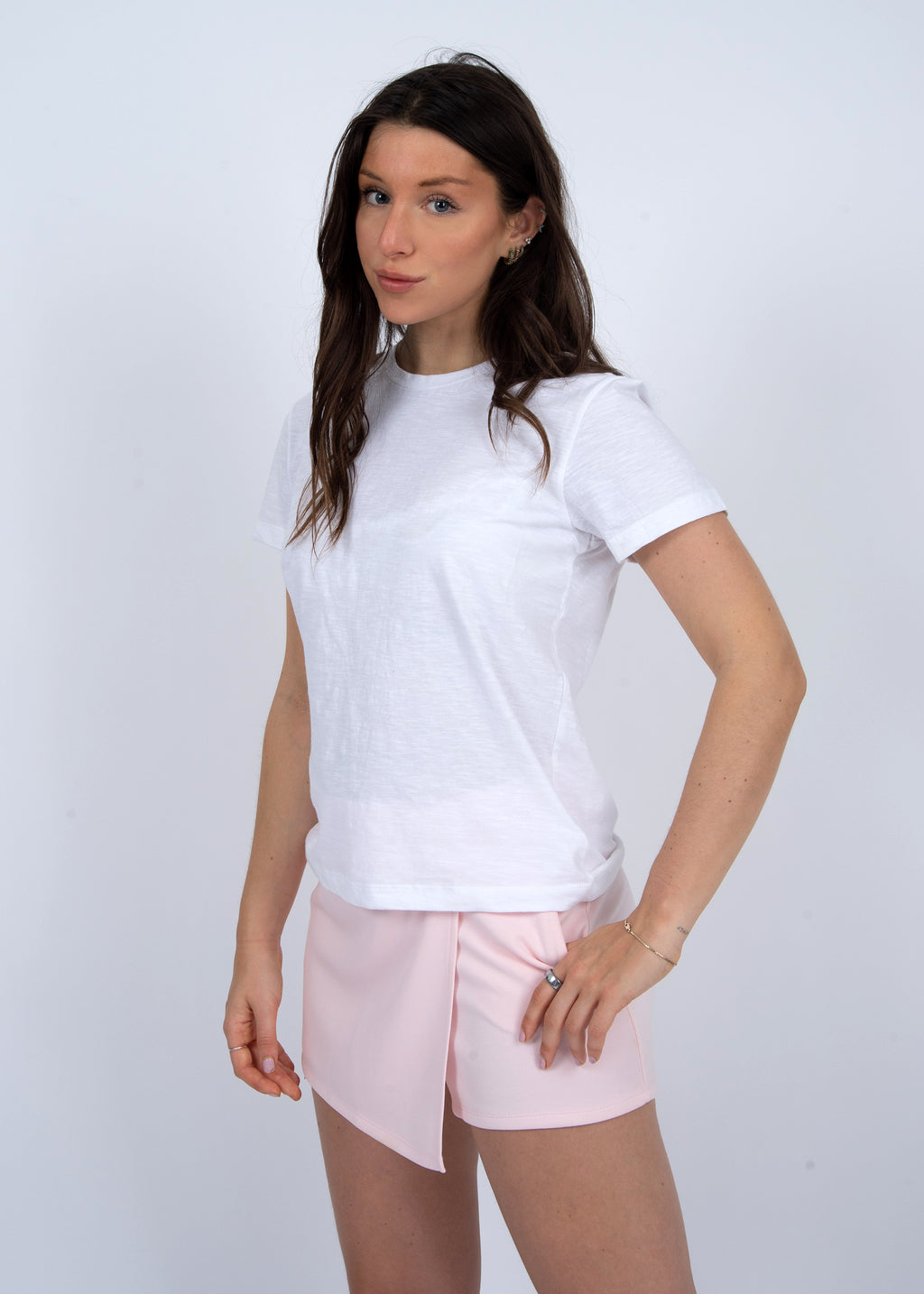 Olivianna Crewneck Tee- White- Rd Style
