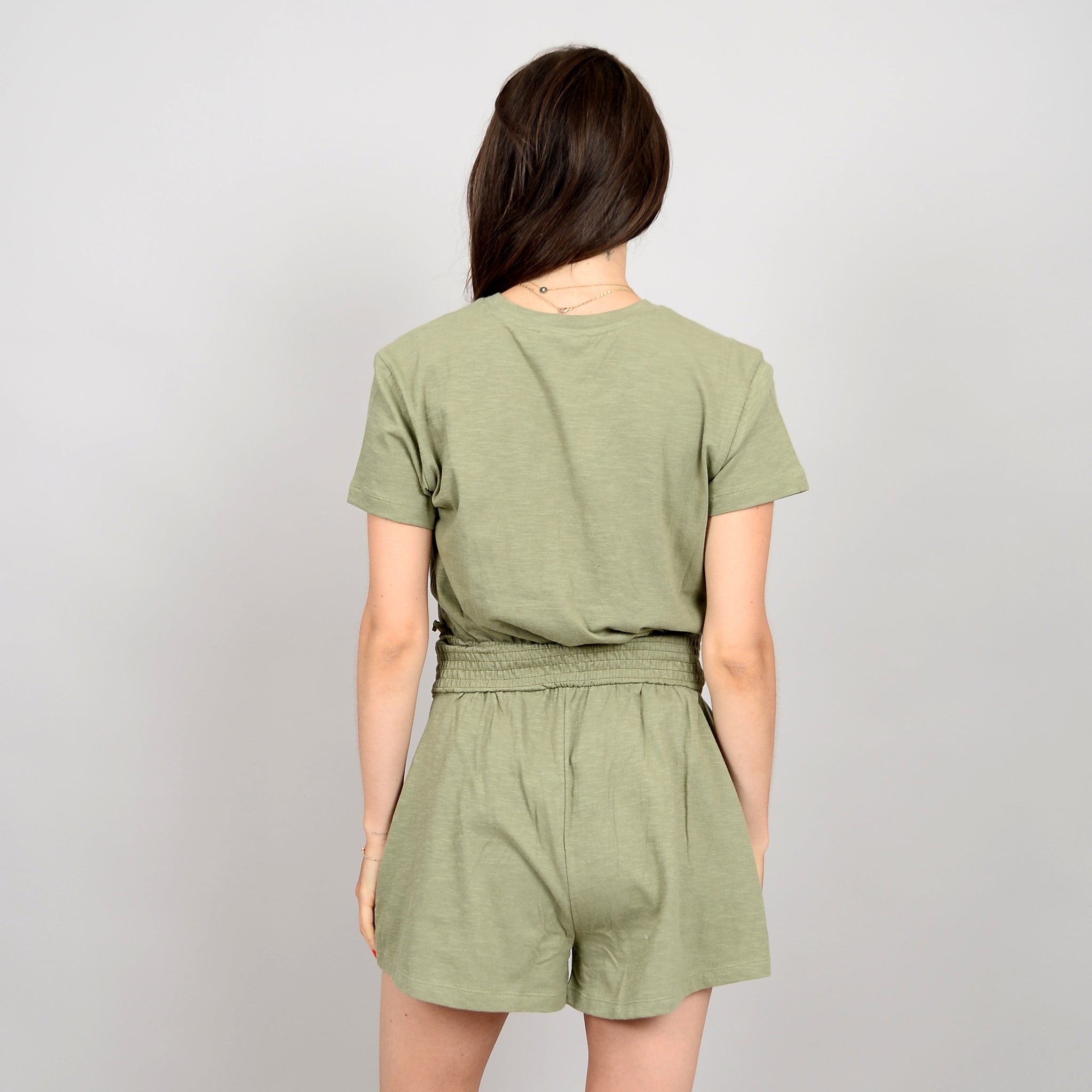 Olivianna Crewneck Tee-Moss- Rd Style