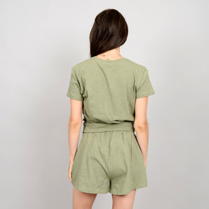 Olivianna Crewneck Tee-Moss- Rd Style