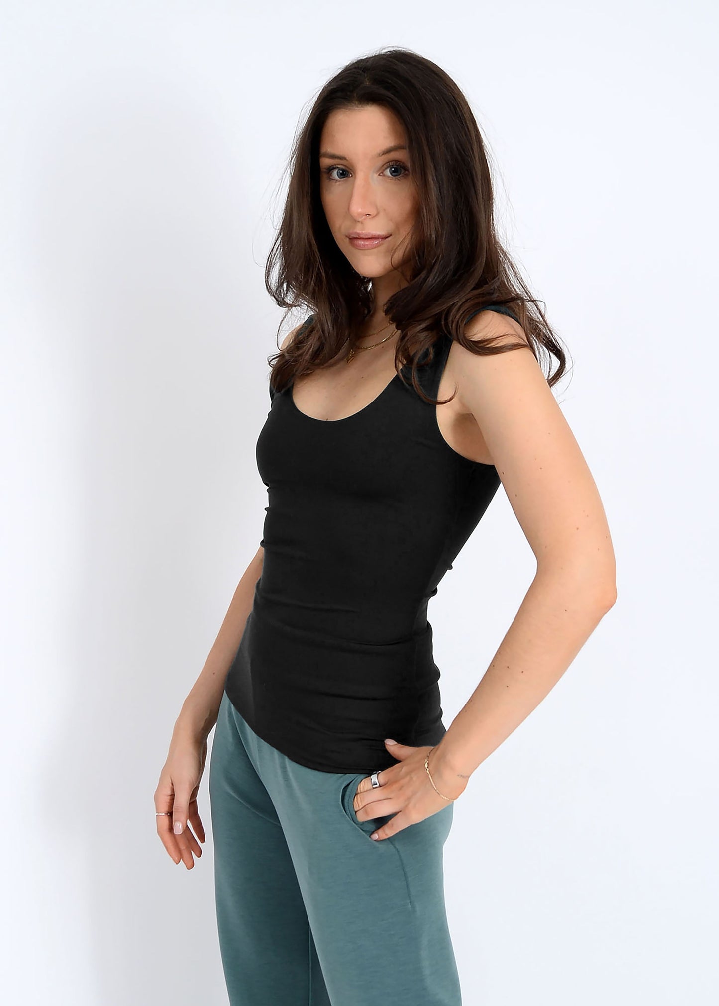 Tanith Tank- Second Skin-BLK-Rd Style