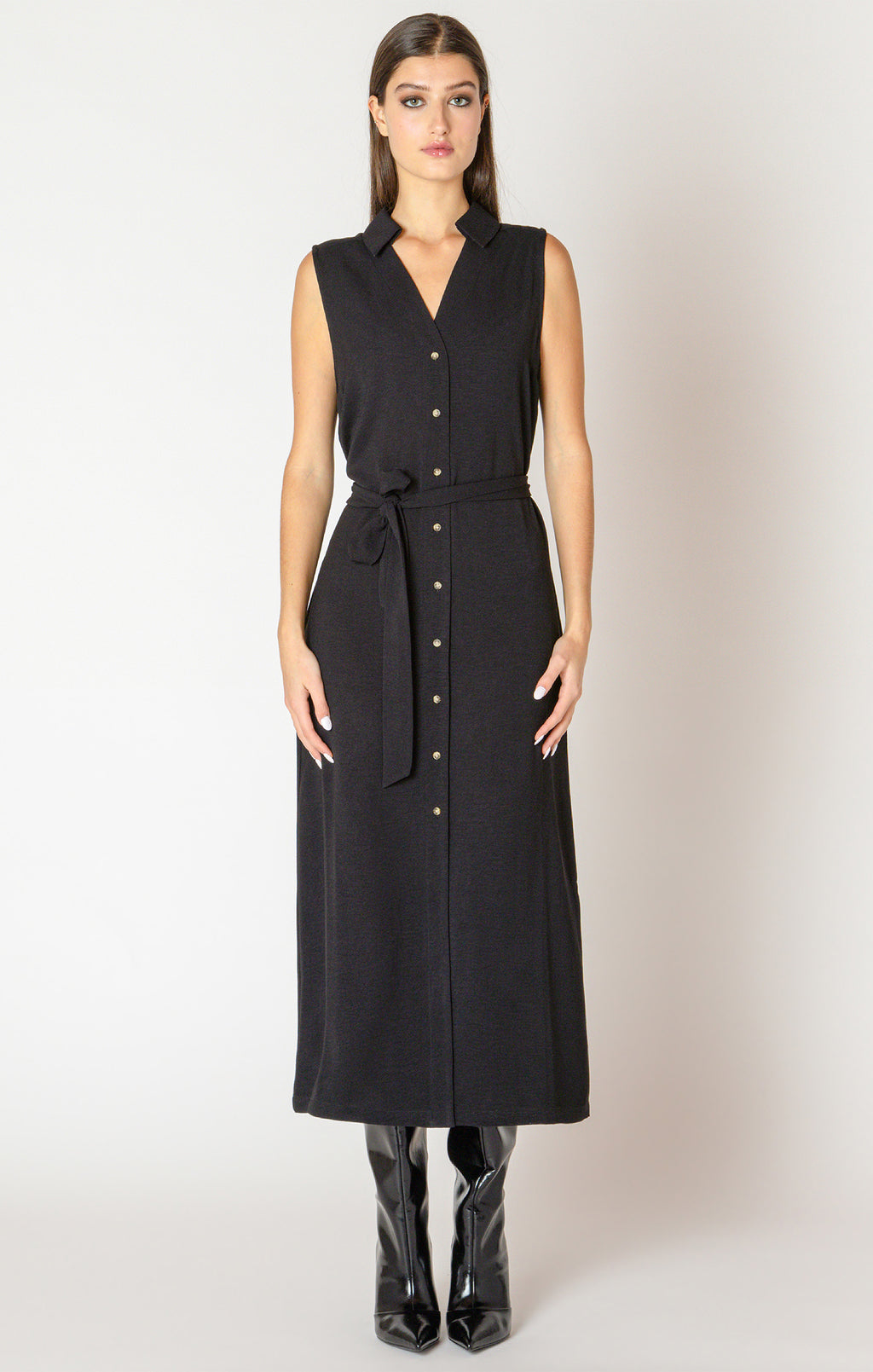 Terance Dress- Black Tape