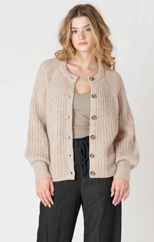 Oat Melange Cardigan-Dex