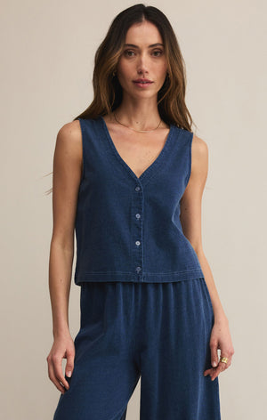 Solace Jersey Denim Top - Z Supply
