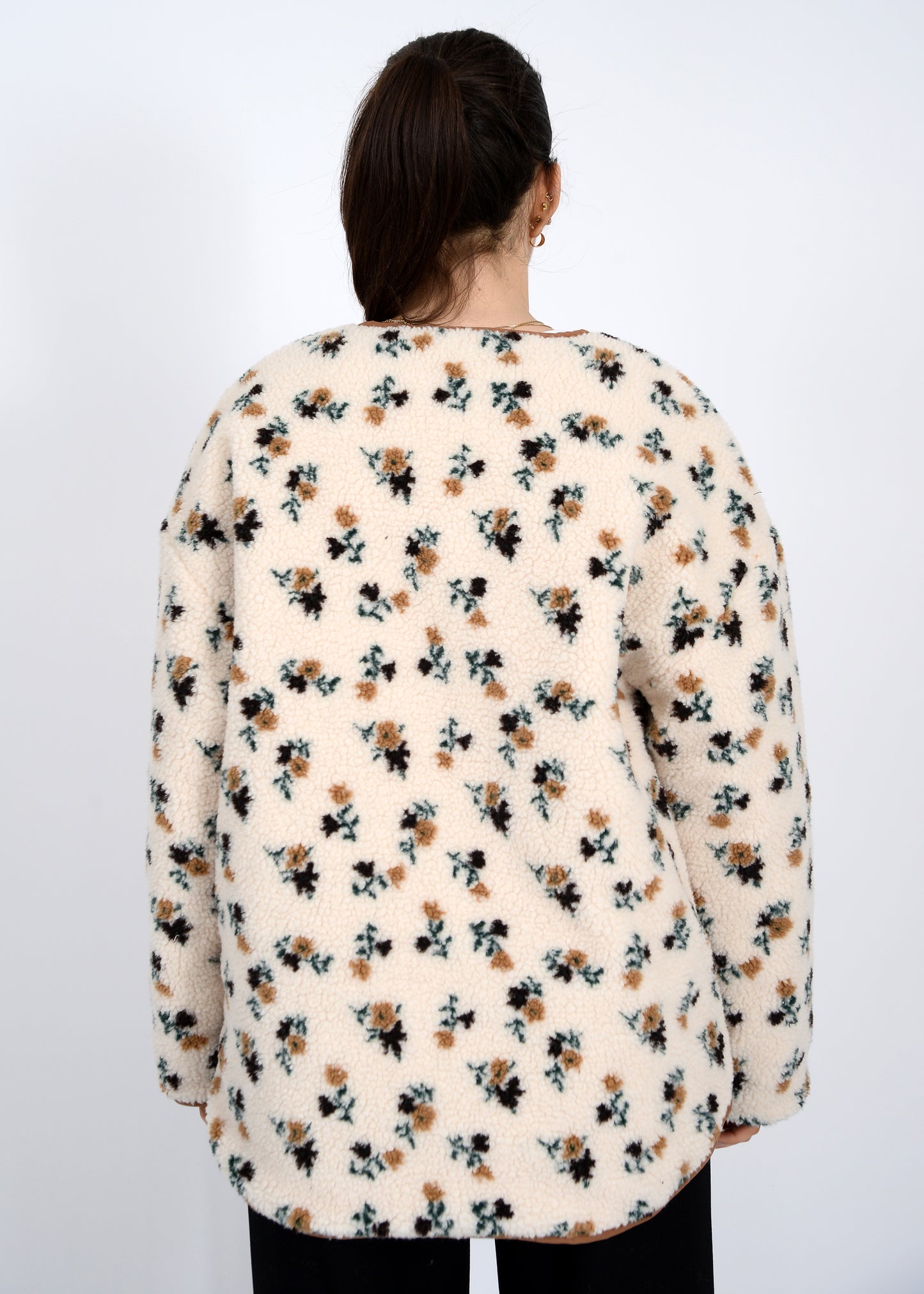 Sophia Sherpa Button Jacket- Rd Style