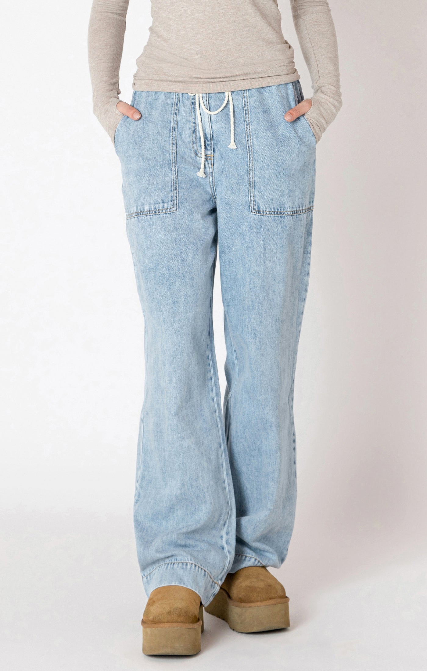 Aldo Wide Leg Denim Pant-Dex