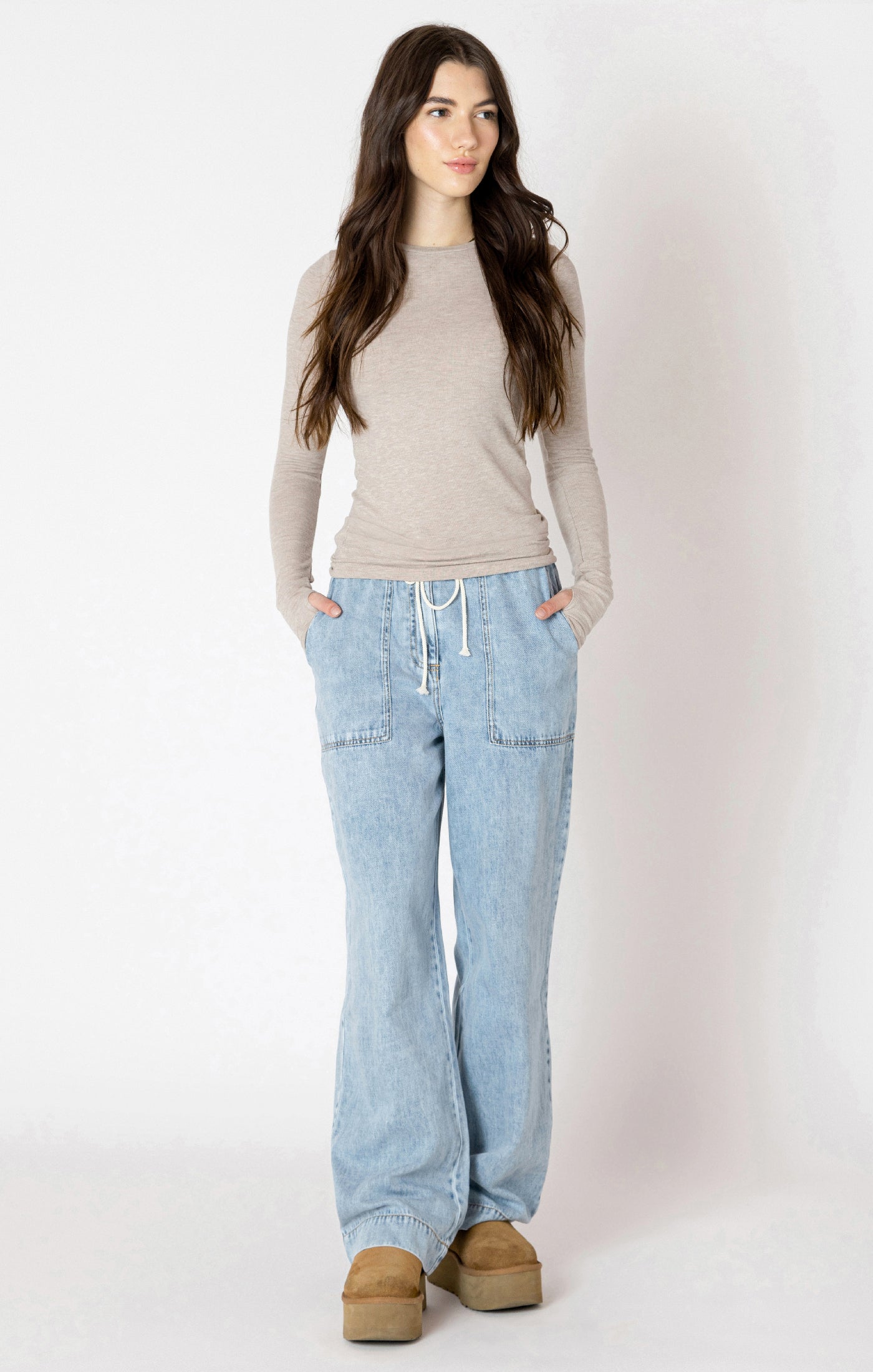 Aldo Wide Leg Denim Pant-Dex