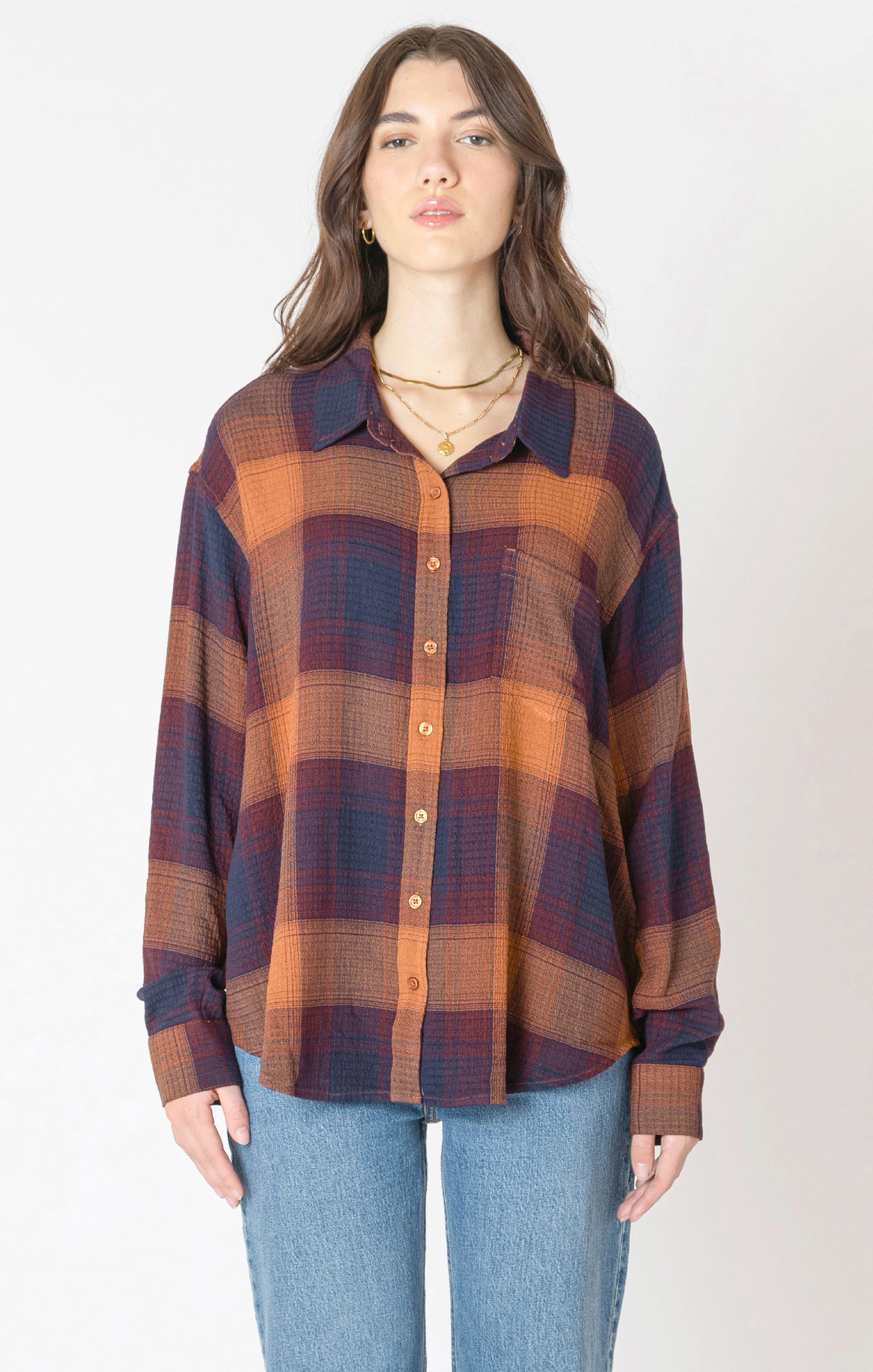 Plum Plaid Shirt-Dex