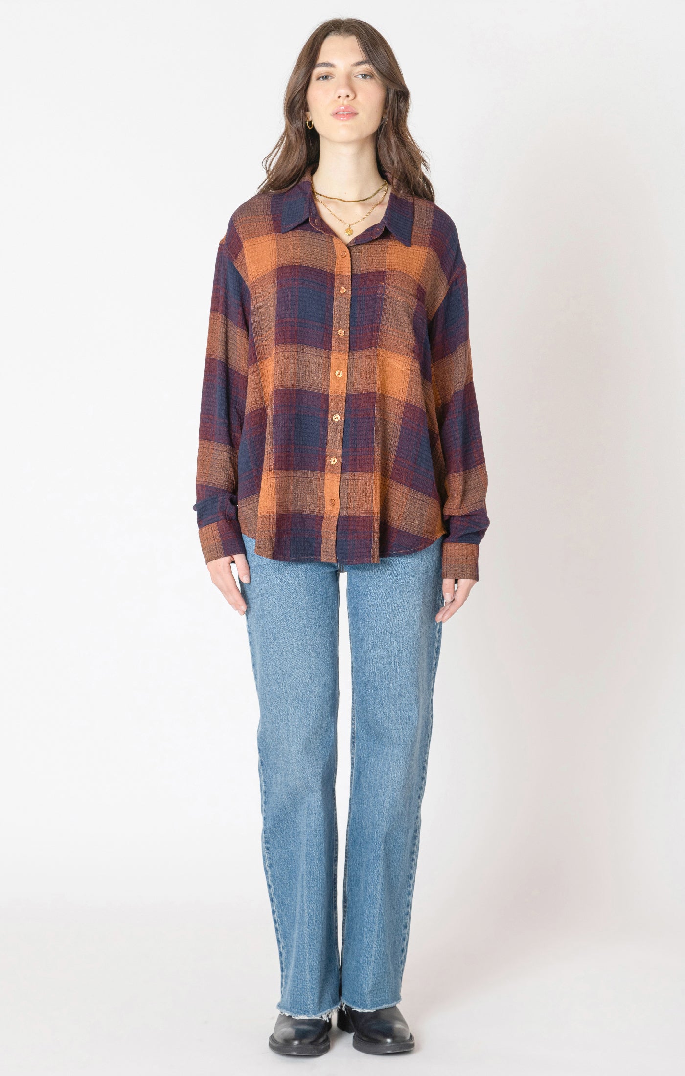 Plum Plaid Shirt-Dex